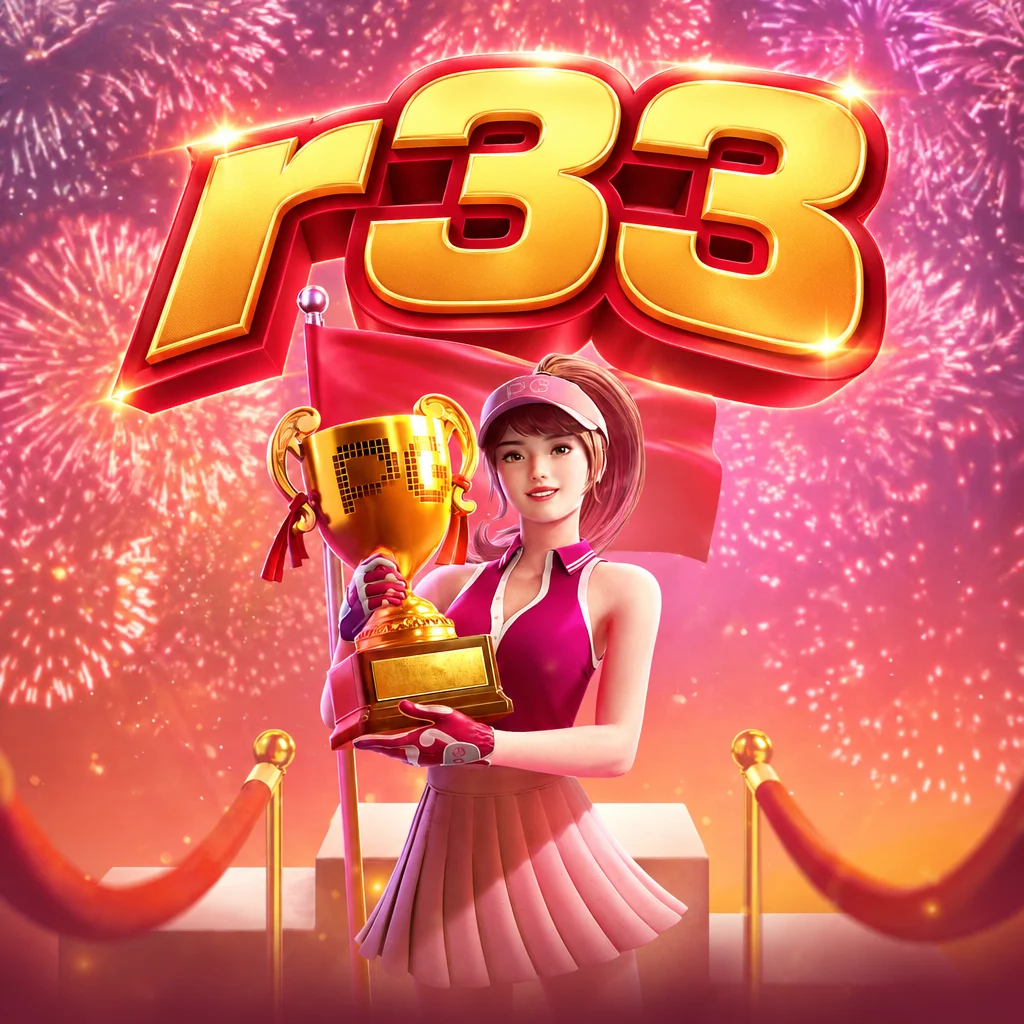 Ilustrasi bertema olahraga golf pada game Super Golf Drive di r33